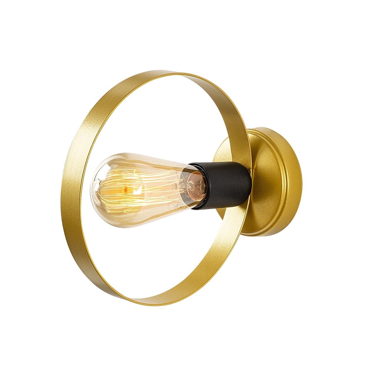 Lampa de perete Opviq Halka, 20x23 cm, E27, 100 W, negru/auriu - imagine 6